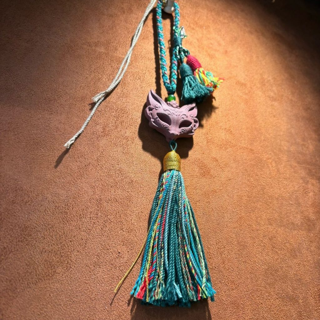 Handmade Blended Incense Bead Pendant, Traditional Chinese Herbal Scent Nine-Tailed Fox Necklace, Fragrance Tablet Neck Charm for Women, — View 2