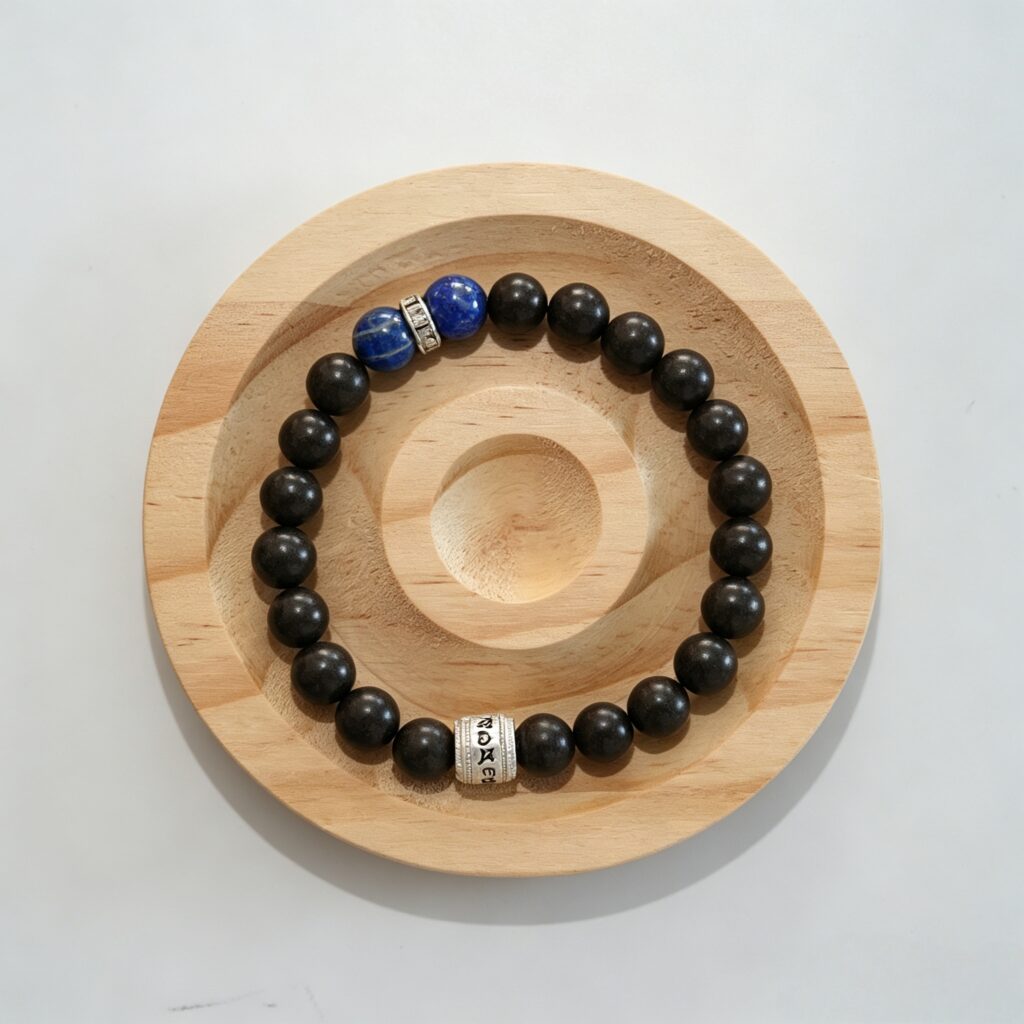 Pulsera de hierbas Ink Essence Vitality | Joyas de bienestar para aliviar la fatiga y la energ&iacute;a con n&uacute;cleo de esfera met&aacute;lica y cuentas esmaltadas de cinco colores - Ver 7 