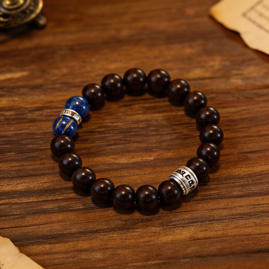Pulsera de hierbas Ink Essence Vitality | Joyas de bienestar para aliviar la fatiga y la energ&iacute;a central con cuentas esmaltadas de cinco colores y esferas de metal - Ver 6 