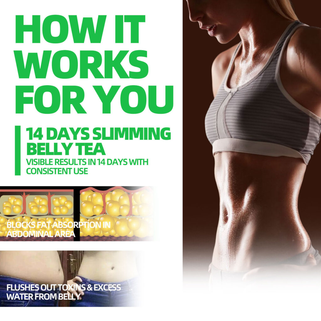 14 Days Belly Slimming Herbal Tea Bags, Natural Detox Tea with Cassia Seed, Lotus Leaf & Orange Peel, Caffeine-Free Body Cleanse & Tummy Toning Wellness Tea for Daily Use — View 4