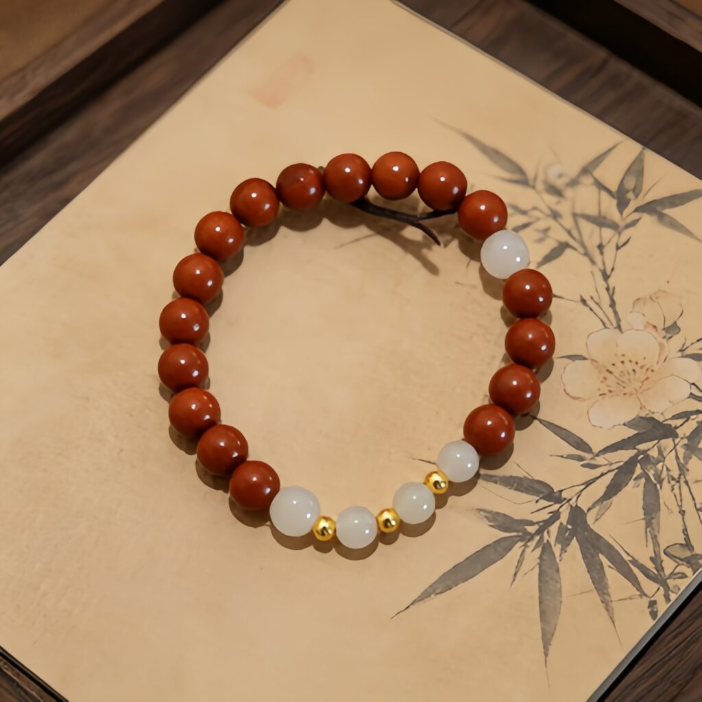 8mm Clear Crystal Osmanthus Purifying Bracelet | Gentle Mood Cleansing Aroma — View 2