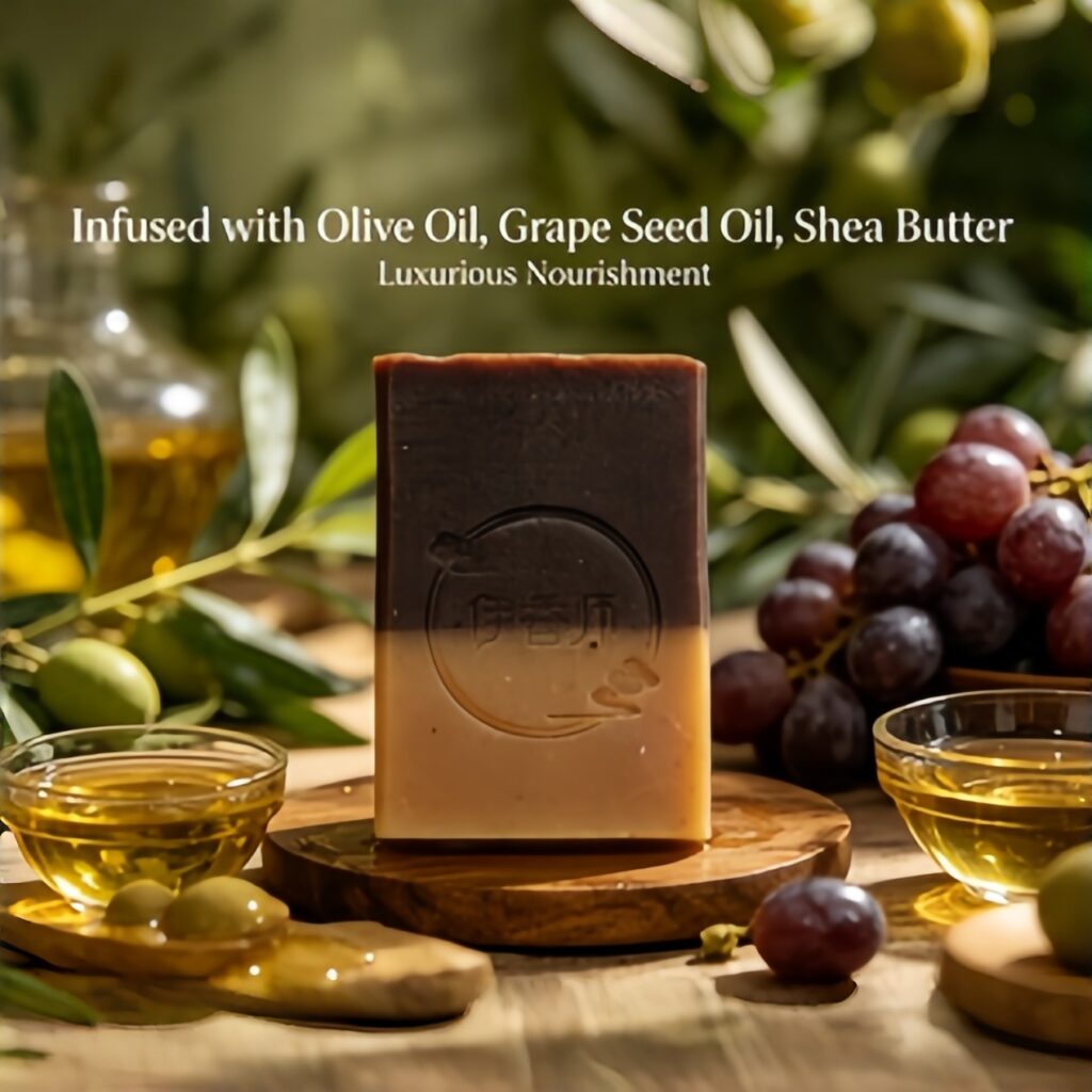 Traditional Chinese Herbal Face Soap, Yurongsan Botanical Cold Process Soap with Natural Plant Oils, Anti-Dryness Smoothing Cleansing Bar &mdash; View 1