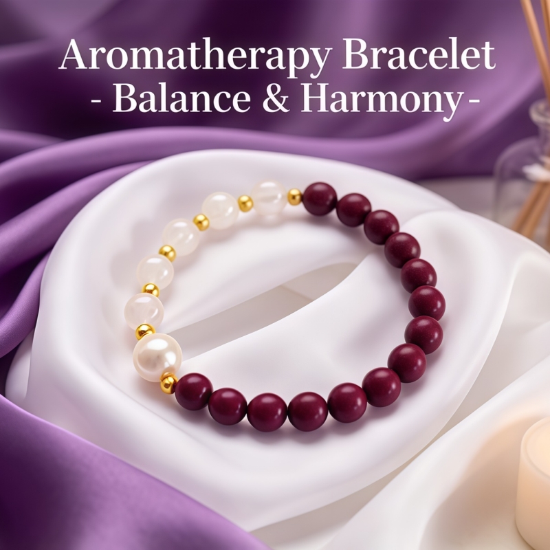 Youth Bloom Clarity Aroma Bracelet | Clear Crystal & Pearl Floral Mental Focus Wellness Jewelry — View 2