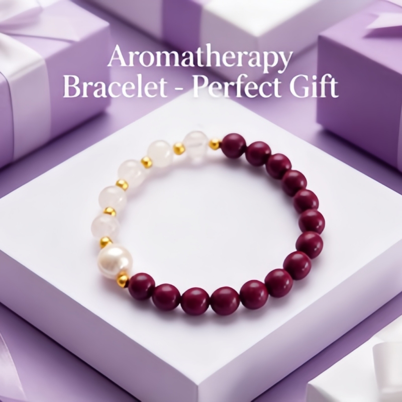 Youth Bloom Clarity Aroma Bracelet | Clear Crystal & Pearl Floral Mental Focus Wellness Jewelry — View 6