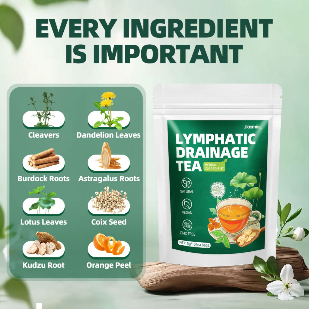 Natural Lymphatic Drainage Tea | Dandelion Root Detox Herbal Tea Bags — View 3