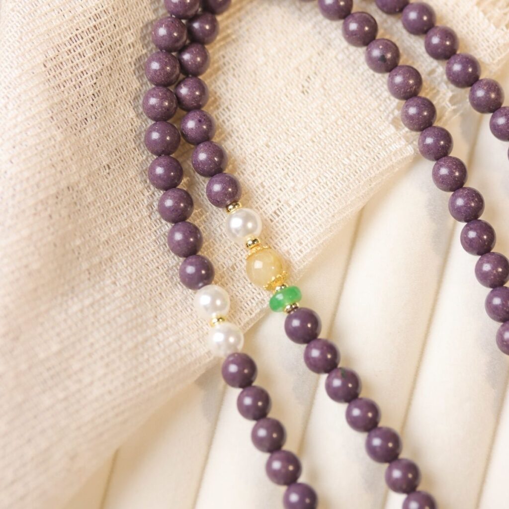 Traditional Herbal Aromatherapy Necklace | Handmade Lotus Incense Bead Pendant — View 7