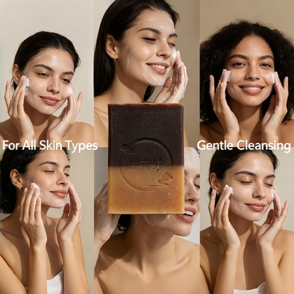Traditional Chinese Herbal Face Soap, Yurongsan Botanical Cold Process Soap with Natural Plant Oils, Anti-Dryness Smoothing Cleansing Bar &mdash; View 7