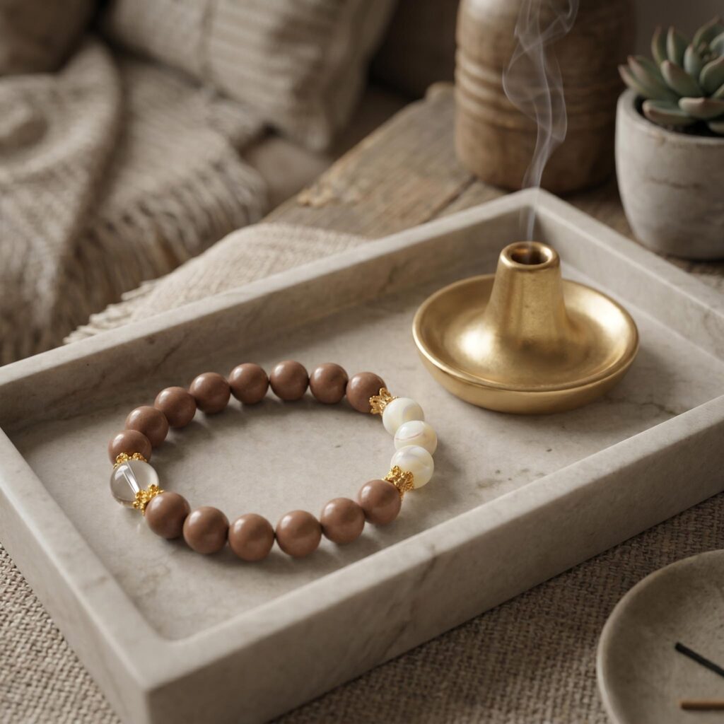 Handmade Agarwood Herb Mala Bracelet 18 Pure Natural No Additive Herb Beads Clarity Purify Negative Energy Calm Mind &mdash; View 7