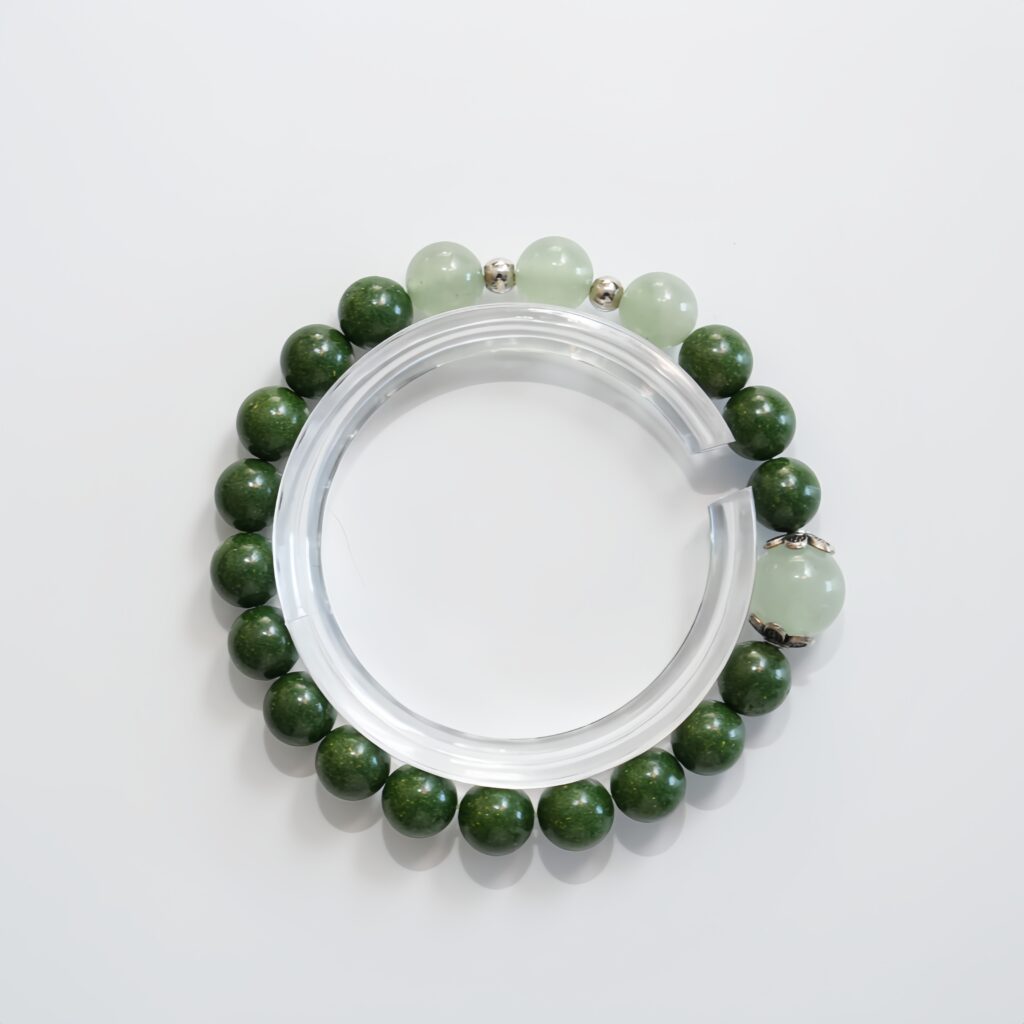 Green Crystal Sleep Support Incense Bracelet | Natural Bug Repellent Jewelry — View 6
