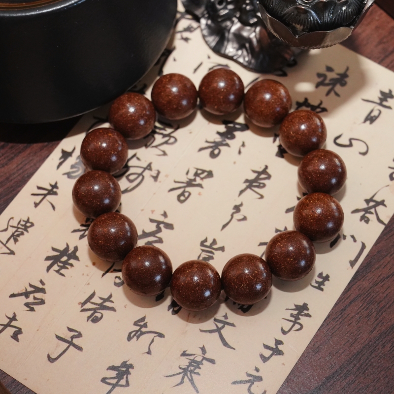 15mm Ginseng Vitality Incense Bracelet | Herbal Energy Nourishing Jewelry &mdash; View 2