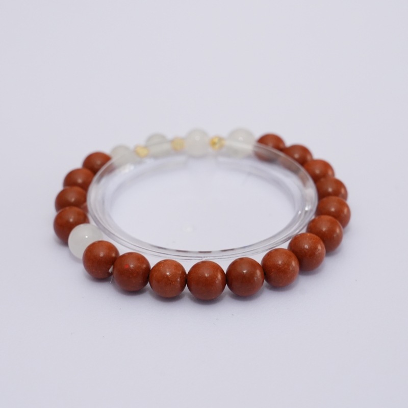 8mm Clear Crystal Osmanthus Purifying Bracelet | Gentle Mood Cleansing Aroma &mdash; View 4