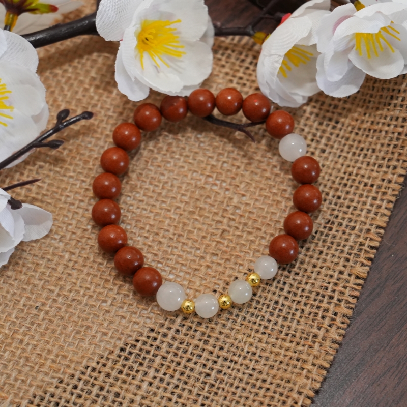 8mm Clear Crystal Osmanthus Purifying Bracelet | Gentle Mood Cleansing Aroma — View 6