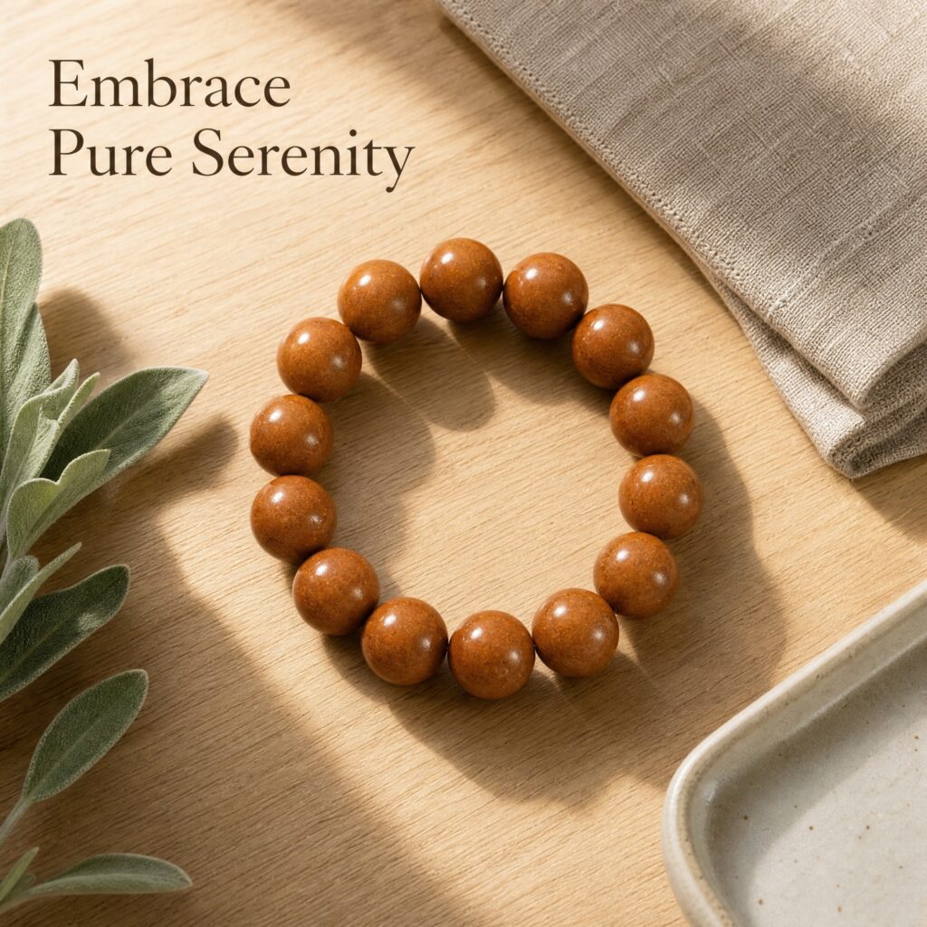 Natural Herbal Jewelry for Calm the Mind- Agarwood ,Rose,Benzoin,Sandalwood  herbal Bracelet &mdash; View 1