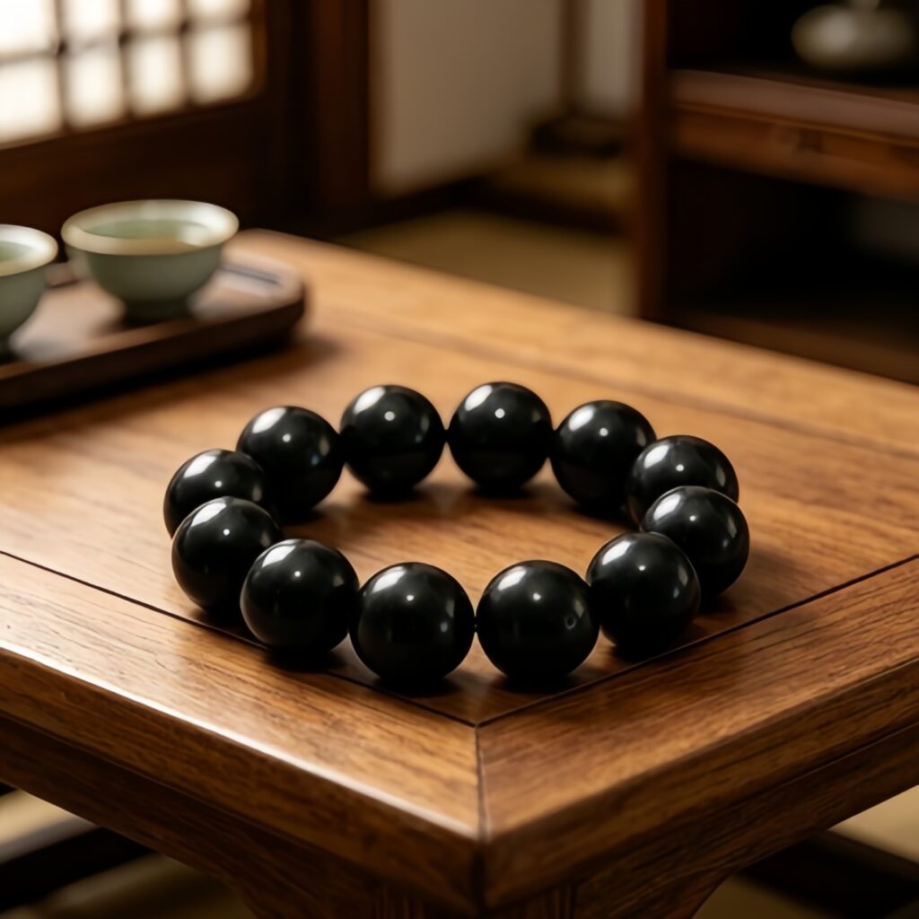 15mm Four Symbols Ritual Incense Bracelet | Mental Clarity & Positive Energy — View 5