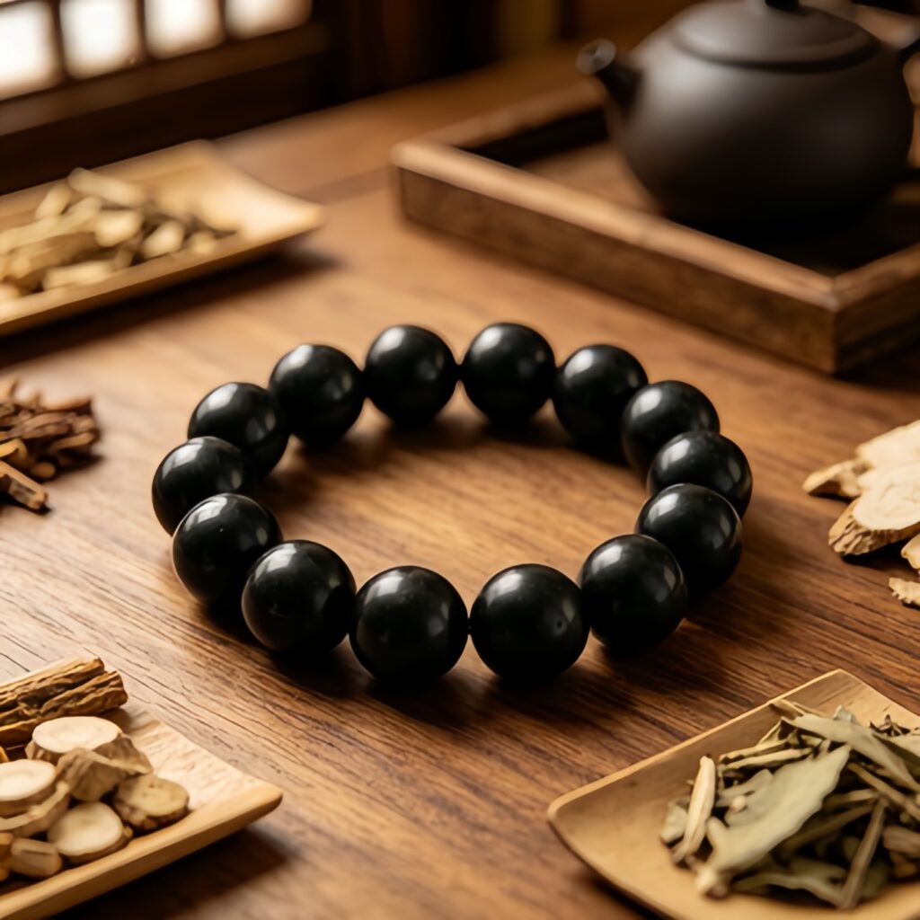 15mm Four Symbols Ritual Incense Bracelet | Mental Clarity & Positive Energy — View 2