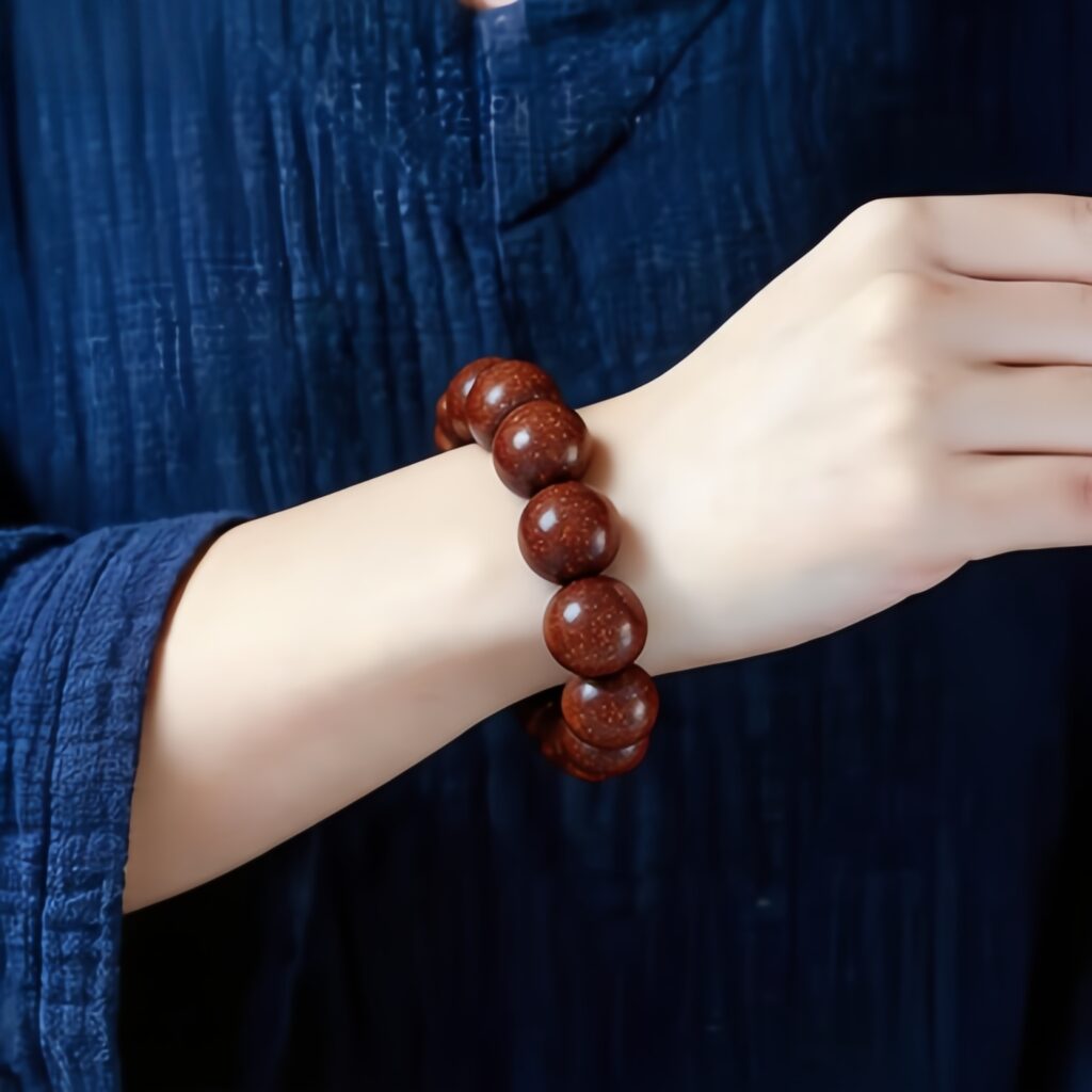 15mm Ginseng Vitality Incense Bracelet | Herbal Energy Nourishing Jewelry &mdash; View 3