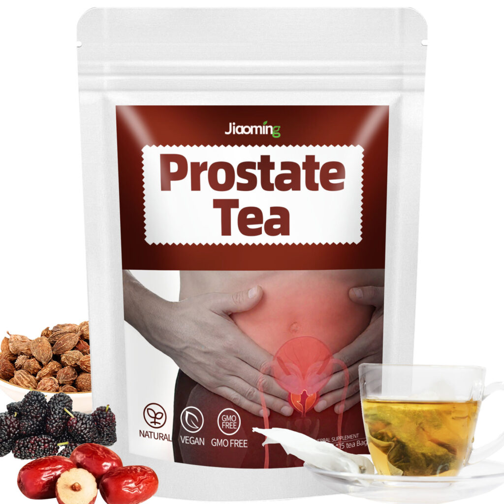 Caffeine-Free Men’s Vitality Tea Bags, Organic Eucommia Male Flower and Ginseng Herbal Tea for Prostate Health, Urinary Comfort & Daily Male Body Maintenance — View 1