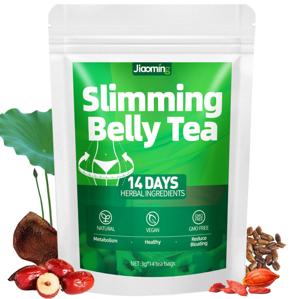 14 Days Belly Slimming Herbal Tea Bags, Natural Detox Tea with Cassia Seed, Lotus Leaf & Orange Peel, Caffeine-Free Body Cleanse & Tummy Toning Wellness Tea for Daily Use — View 1