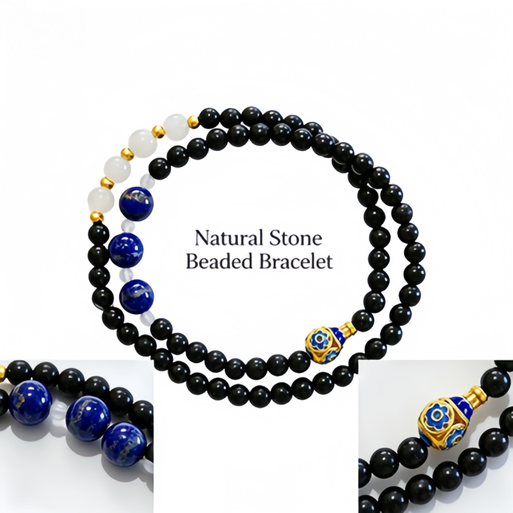 Moyuan Ancient Essence Herbal Incense Bracelet, Premium White Crystal & Lapis Lazuli Beaded Bracelet, Rare Agarwood & Ambergris Blend Jewelry, Natural Energy Boost & Fatigue Relief Wellness Bracelet — View 5
