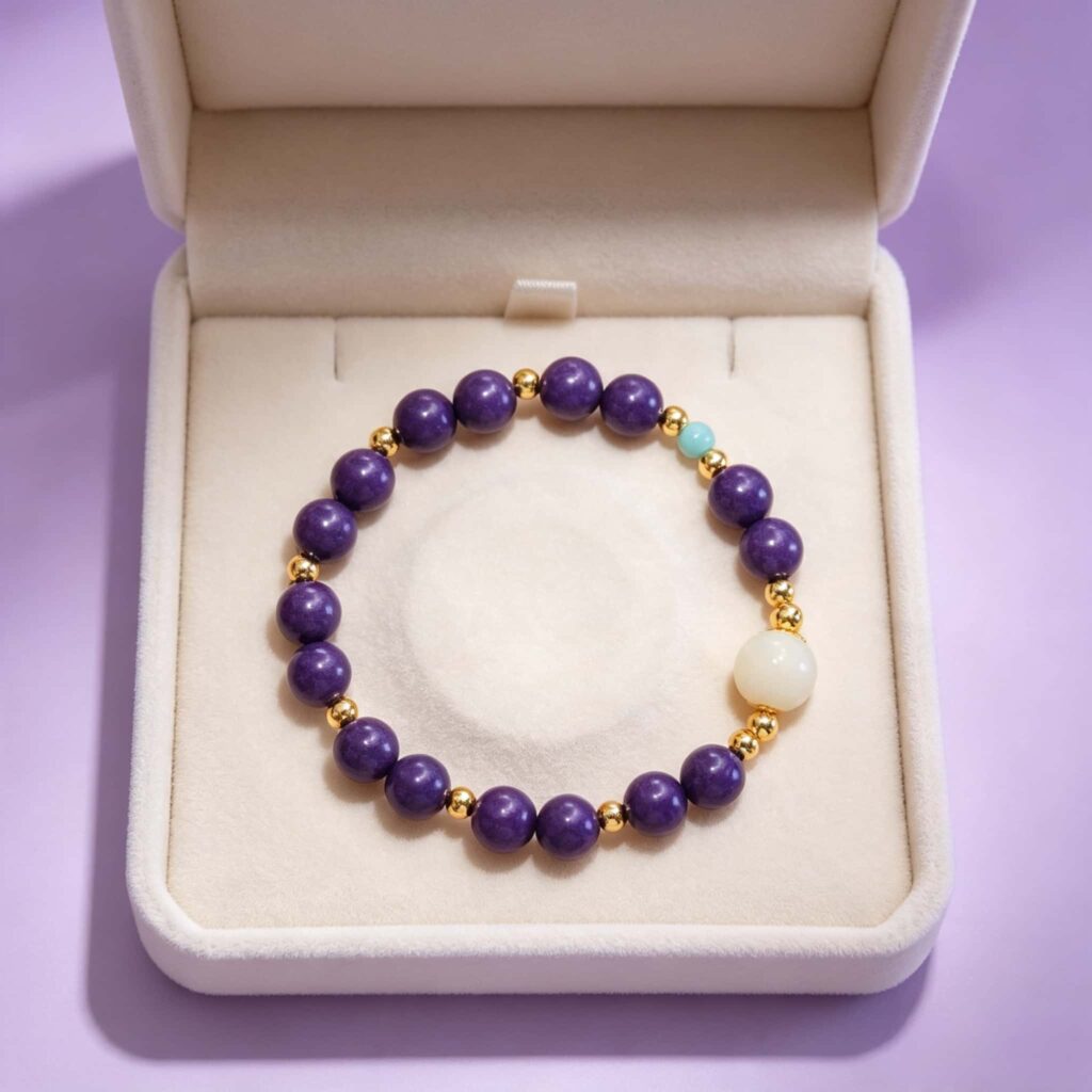 Taihe Purple Cloud Aromatherapy Bracelet | Purple Oriental Spiritual Scent Bead Jewelry &mdash; View 8