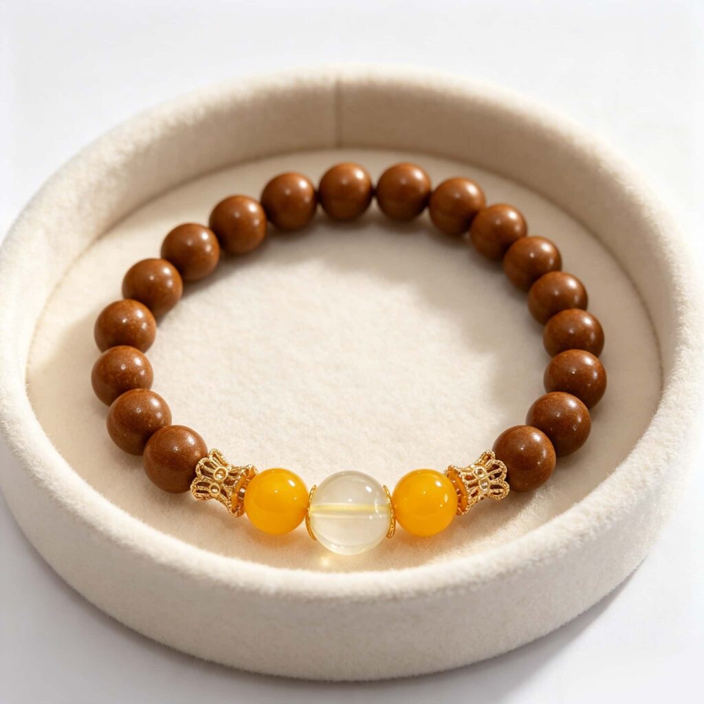 Xuezhi Ninglu Herbal Incense Bracelet, Gardenia Fresh Scent Spiritual Jewelry &mdash; View 3