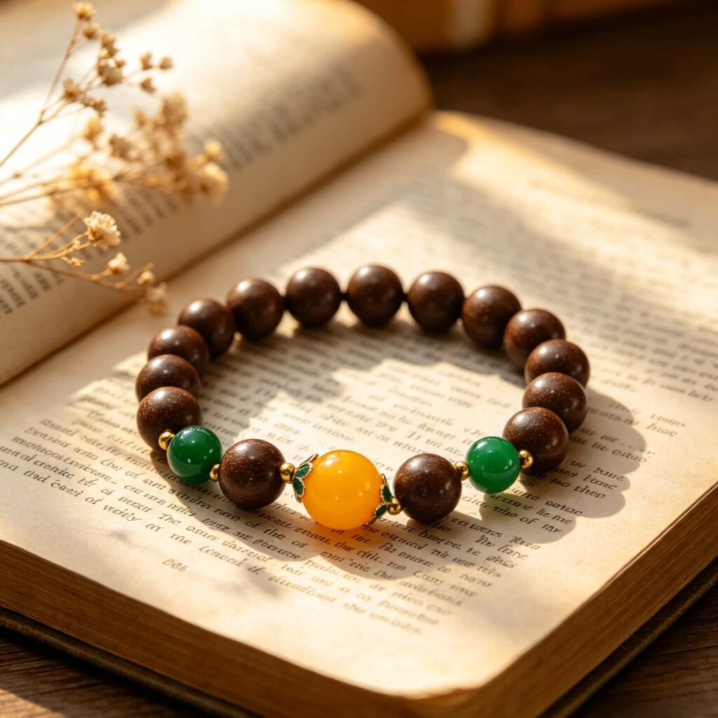 Herbal Aromatherapy Beaded Bracelet, Traditional Chinese Medicinal Scent Bracelet for Energy & Calm Mind &mdash; View 3