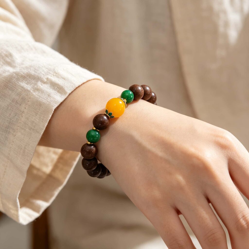 Herbal Aromatherapy Beaded Bracelet, Traditional Chinese Medicinal Scent Bracelet for Energy & Calm Mind &mdash; View 4