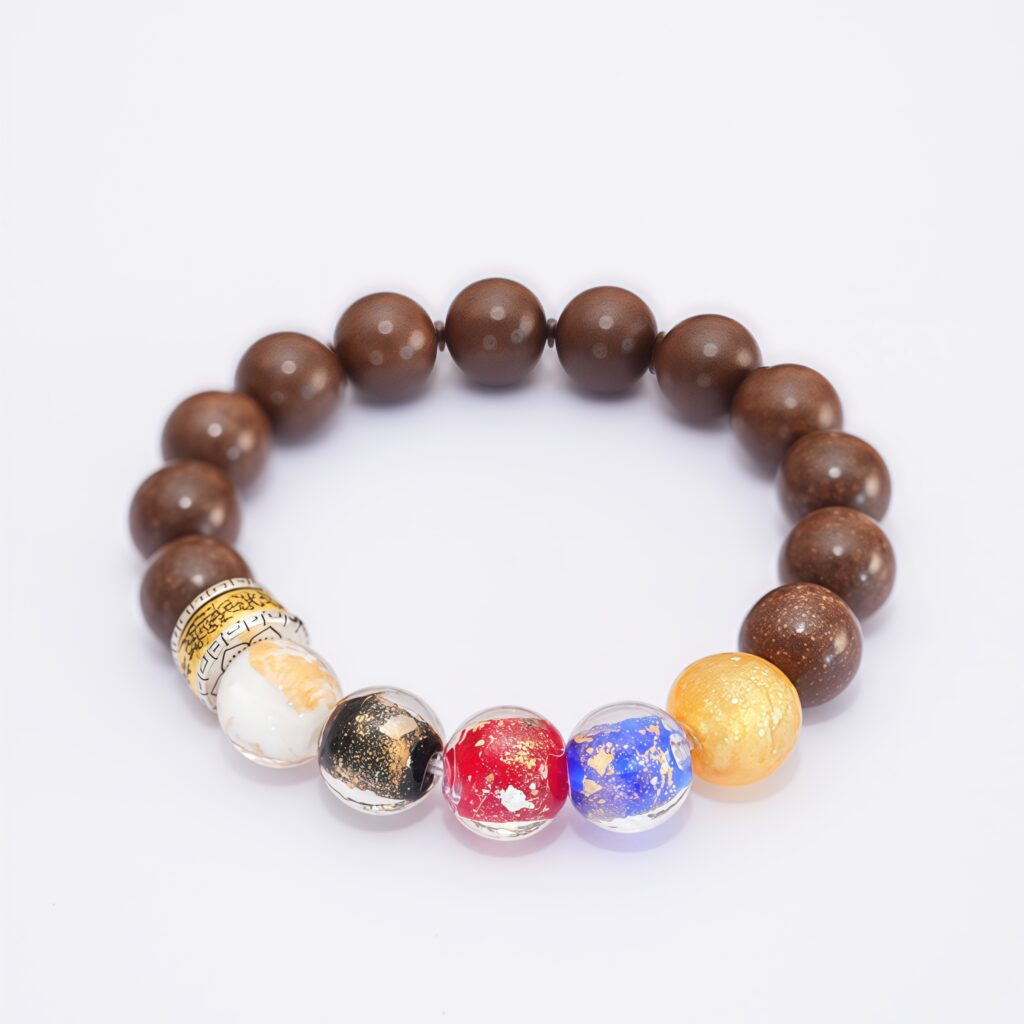 Oriental Herbal Aromatherapy Beaded Bracelet | Vitality Calming Talisman Bracelet with 5‑Color Symbol Beads — View 3