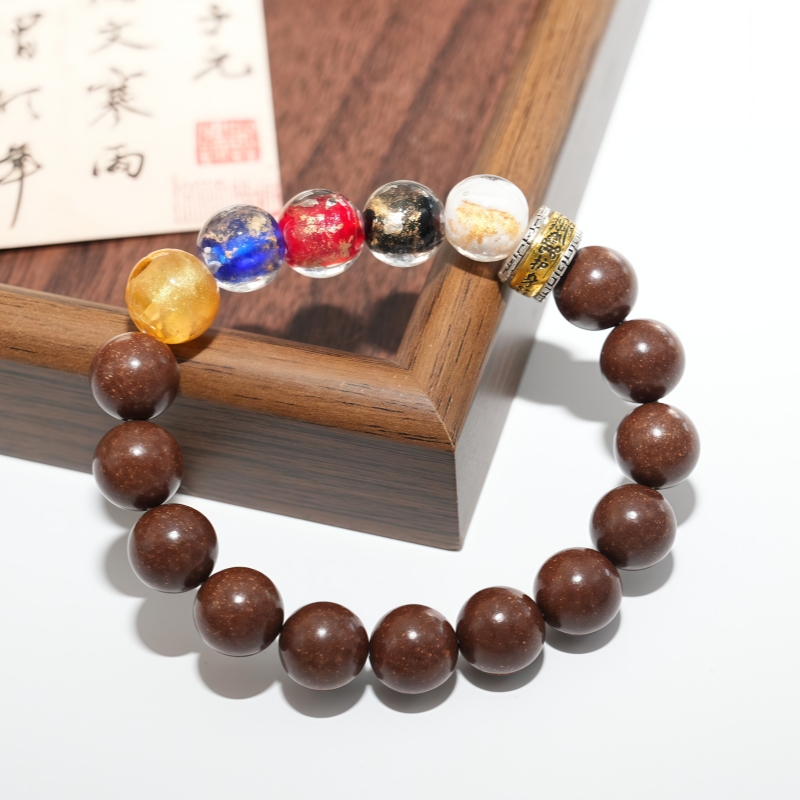 Oriental Herbal Aromatherapy Beaded Bracelet | Vitality Calming Talisman Bracelet with 5‑Color Symbol Beads — View 5