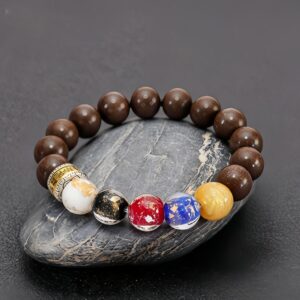Oriental Herbal Aromatherapy Beaded Bracelet | Vitality Calming Talisman Bracelet with 5‑Color Symbol Beads