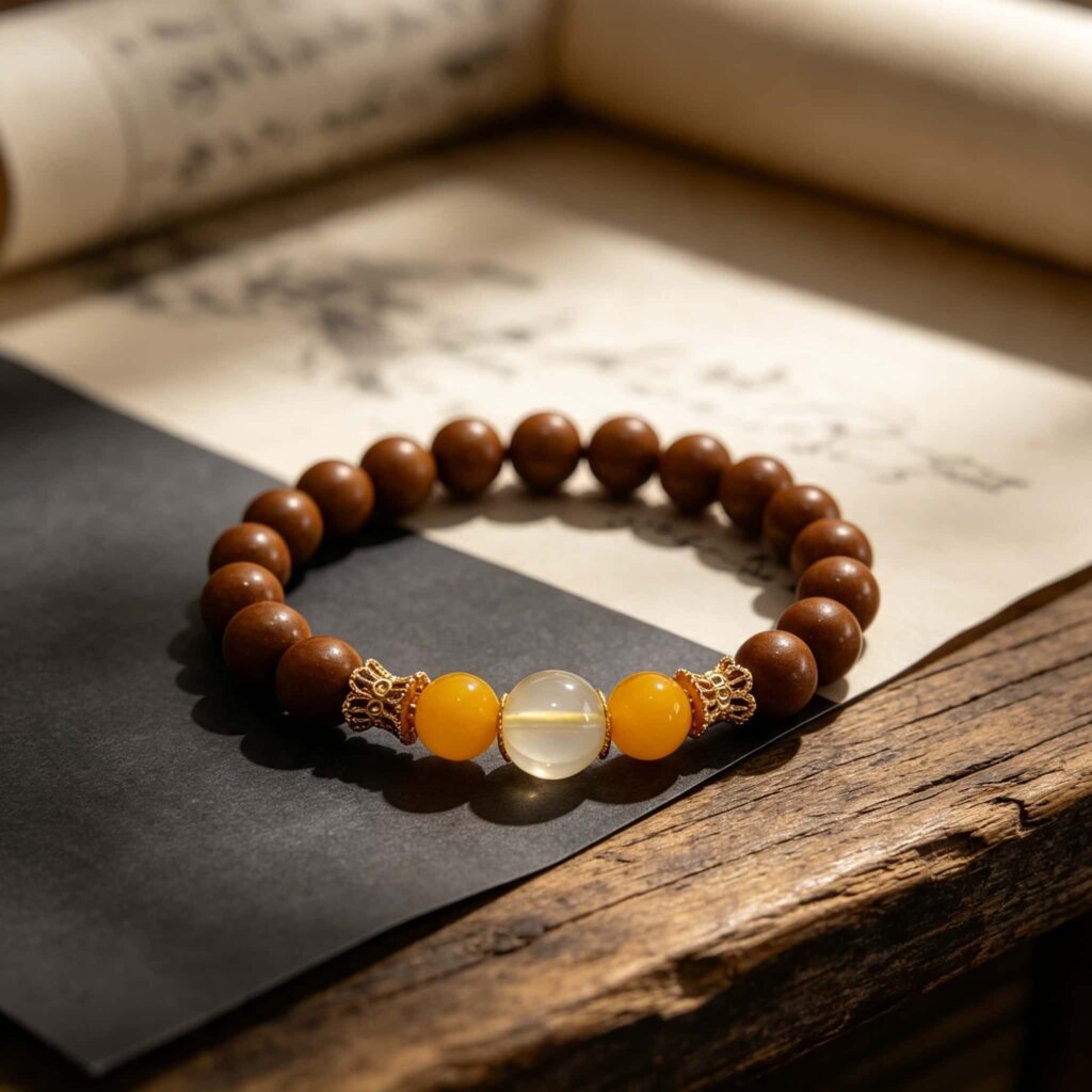 Xuezhi Ninglu Herbal Incense Bracelet, Gardenia Fresh Scent Spiritual Jewelry — View 2